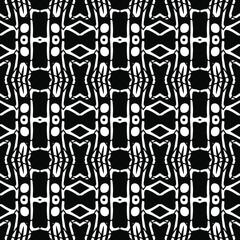 Seamless vector pattern in geometric ornamental style. Black  pattern.