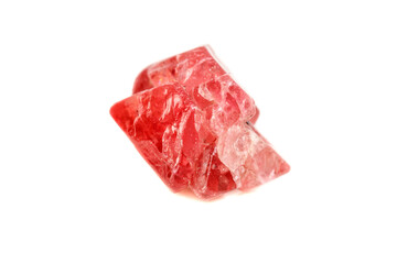 Macro mineral spinel stone on white background