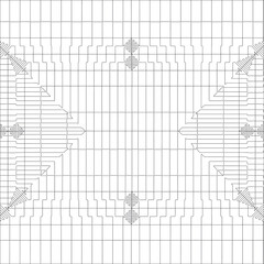 Vector pattern with symmetrical elements . Repeating geometric tiles from striped elements. black patterns.