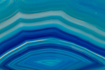 Fototapeta premium Macro mineral stone Blue Agate breed a white background