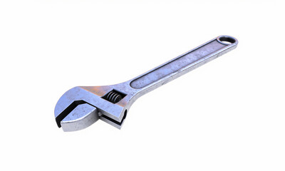Adjustable wrench 3d render isolated on white background without a shadow