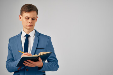 Cheerful Business Man in Suit Office Manager Professional