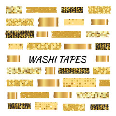 Gold washi tape strips, washy tape ordecorative adhesive strips