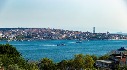 View of Bosporus strait, Istanbul, Turkey