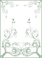 leaf and flower background photo frame