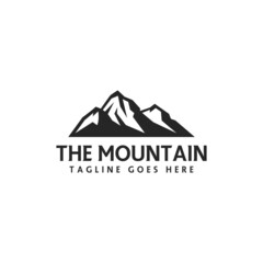 Creative mountain Illustration logo design vector