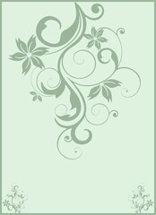 leaf and flower background photo frame