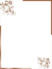 Obraz premium leaf and flower background photo frame