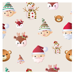 Christmas seamless pattern. 