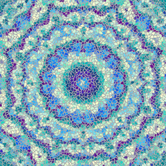 Vector seamless mosaic art pattern. Art background.