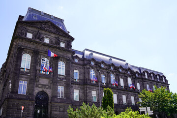 hotel de ville of Clermont Ferrand means in french city hall mayor in town in France