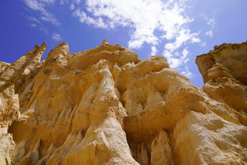 Ille sur tet Les Orgues in france limestone chimneys stone natural formation