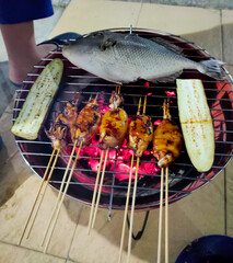 grilled fish on the grill