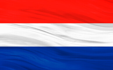 Fototapeta premium Waving flag of France - Flag of France - 3D illustration