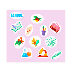 school sticker vector