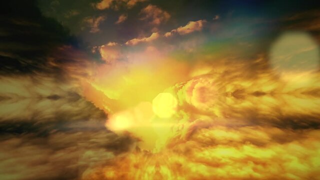 Background of spiritual heavenly clouds in a mystic godly style