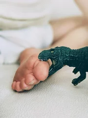 Photo sur Plexiglas Dinosaures Dinosaurier beißt Fuß