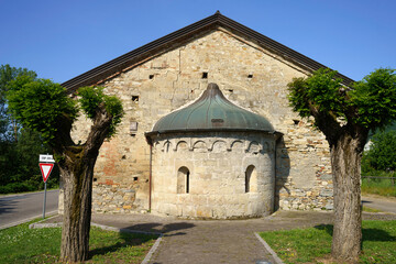 Fototapeta na wymiar Medieval church of Sant Antonio at Borghetto di Borbera, Alessandria province