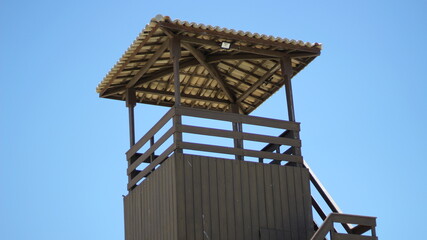 Fototapeta na wymiar tower on a sky background