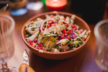 Traditional Georgian cuisine background. 