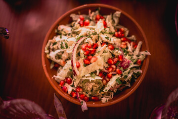 Traditional Georgian cuisine background. 