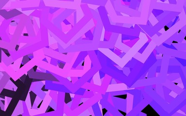 Dark Purple vector background with hexagons.