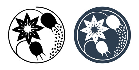 Black seeds - icon nigella sativa flower