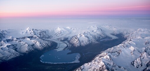 Alaska glacier and Inner Lake George