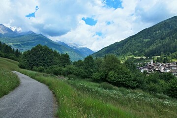 Fototapeta na wymiar Italy-view of the Val di Pejo