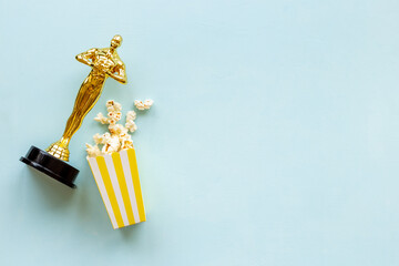 Golden film award statue - winner best movie concept