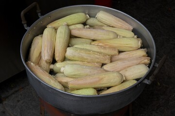 Bowl of corn at a Kuala Lumpur street market