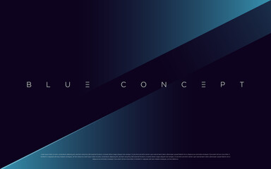 Premium blue abstract background concept with luxury geometric dark shapes. Exclusive cool art wallpaper design.