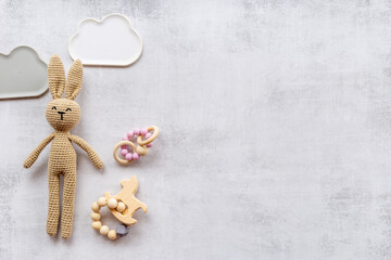 Baby accessories and toy rabbit for newborn baby