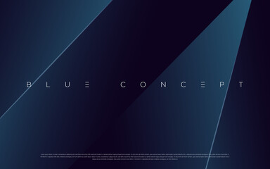 Premium blue abstract background concept with luxury geometric dark shapes. Exclusive cool art wallpaper design.
