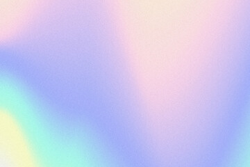 Iridescent gradient. Vivid rainbow colors. Digital noise, grain. Abstract lo-fi background. Vaporwave 80s, 90s style. Wall, wallpaper, print. Minimal, minimalist. Blue, turquoise, yellow, pink, purple