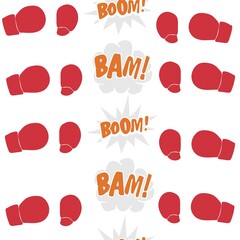 Boxing gloves seamless pattern