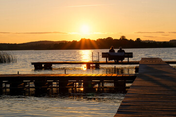 Fototapeta premium Sommerabend am See