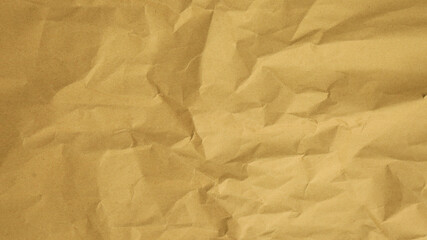 Obraz premium Recycle Paper Texture background. Crumpled Old&nbsp;kraft paper abstract shape background with space Yellow crumpled paper for text high resolution.