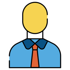 Flat design icon of real estate agent