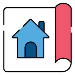 Flat vector design of house plan