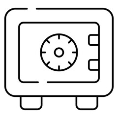 An editable design icon of bank locker
