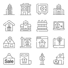 Pack of Property Linear Icons