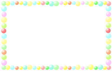 カラフルな球体のフレーム素材