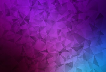 Light Pink, Blue vector polygon abstract background.