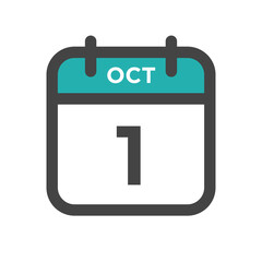 October 1 Calendar Day or Calender Date for Deadlines or Appointment