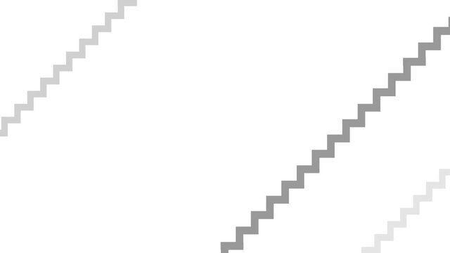 2D animated escalator side view, empty 4K template