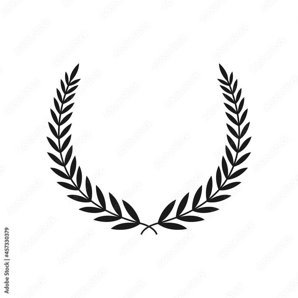 Canvas Prints circular laurel foliate vector icon