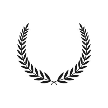 Circular laurel foliate vector icon