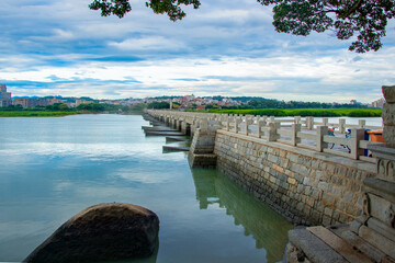 Fototapeta premium Luoyang Bridge historic site in Quanzhou, China.