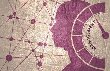 Fototapeta premium Concept of project management, organizing, controlling company resources